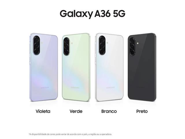 Smartphone Samsung Galaxy A36 5G, 256GB, Câm. Tripla 50MP, Branco - 5