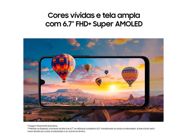 Samsung Galaxy A16 5G 128GB Azul, Tela 6.7", NFC, Android 14, 4GB RAM - 5
