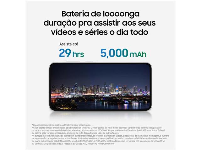 Samsung Galaxy A36 5G Branco 256GB, 8GB RAM, Câm. 50MP, Tela 6.7" - 4