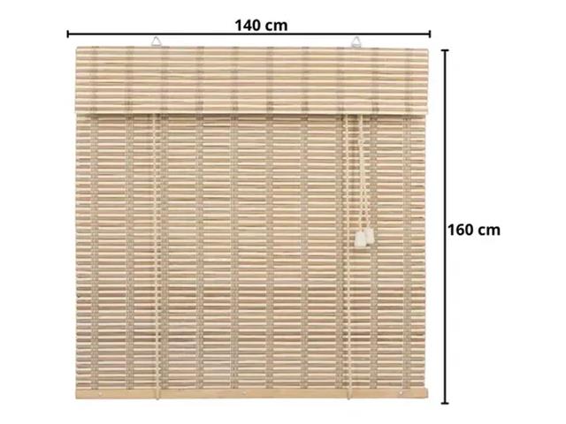 Colecao Bauhaus Persiana Rolo Bambu 140X160 Cor Honey Mapple - 1