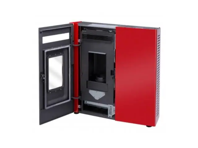Estufa a Pellet Slim 9000 Roja Amesti