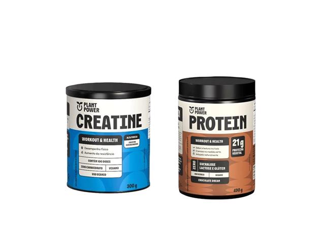 Suplemento Plant Power Creatine 300G & Protein Chocolate Dream 490g