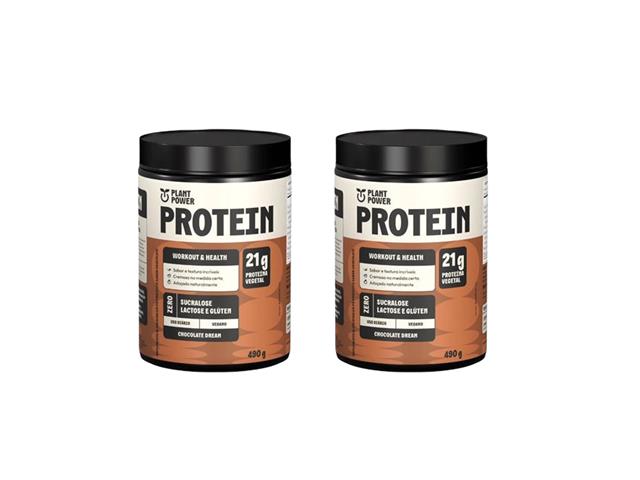 Kit Suplemento Plant Power Protein Chocolate Dream 490G 2un