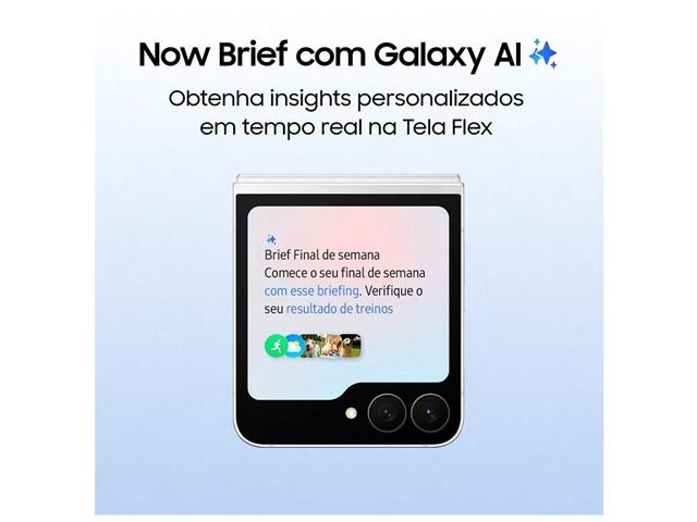 Smartphone Samsung Galaxy ZFlip7 FE 5G Dobrável6.7"256GB 50+10MP Preto - 2