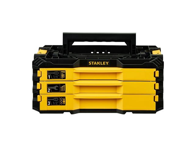 Caixa com 3 Gavetas Stanley e Jogo de 126 Peças - 2