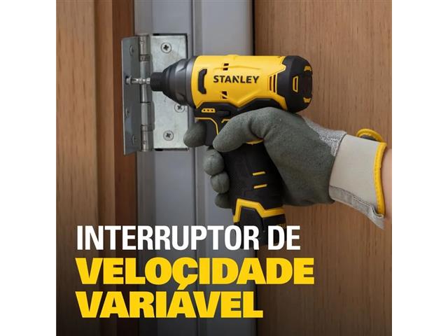 Parafusadeira Impacto Stanley 1/4" 12V 2 Baterias - 2