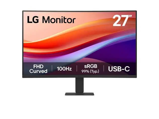 Monitor LG 27" Curvo FHD de 100 Hz