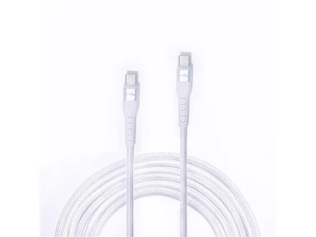 CABO LITY C12B USB C CARREGAMENTO RÁPIDO ATÉ 60W E 3A - 2M - BRANCO