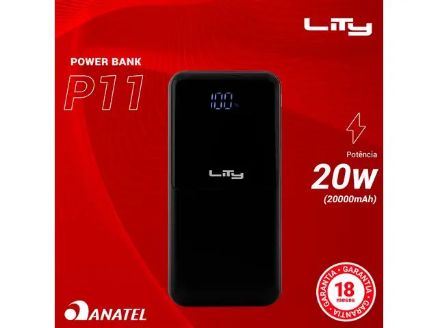 Carregador Portátil Powerbank Turbo Lity 20.000mAh 20W - 1
