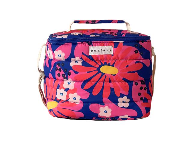 Lonchera Esme & Odrilia Puffer Snack & Tell Enredos, Rosado