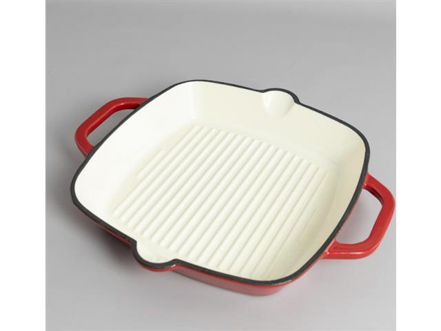 Fuente Volf Roja Esmaltada con Asas 25x25 cm