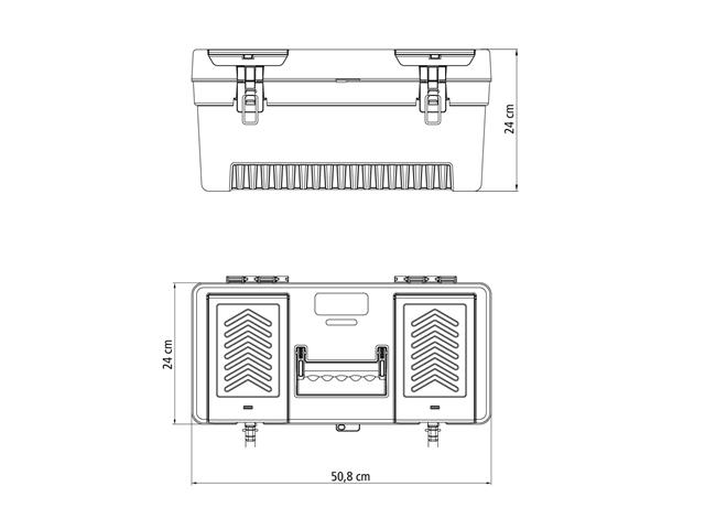 Caixa Plastica para Ferramentas com 2 Travas Tramontina 20" - 2