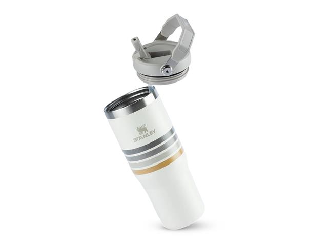 Copo Térmico Stanley FlipStraw Cream Ash Stripes 0,887L - 2