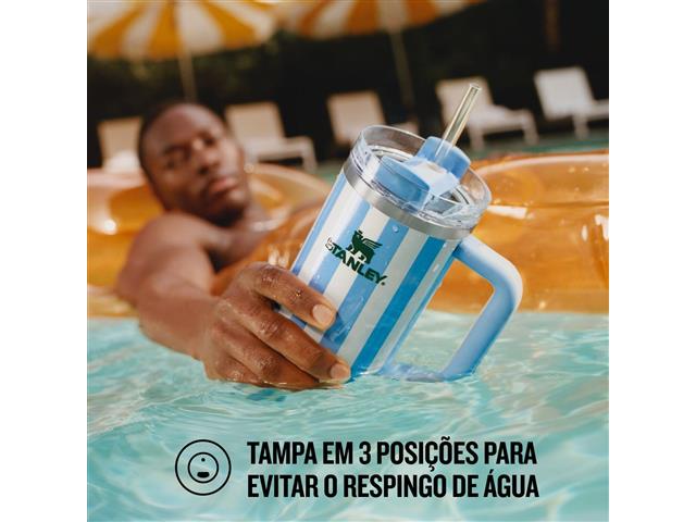 Copo Térmico Stanley Quencher Cornflower Cabana Gloss 0,887L - 5
