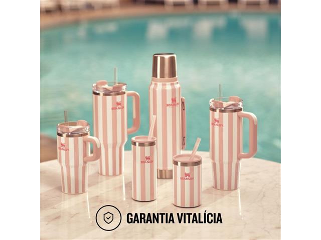 Can Cooler Slim Stanley com Tampa Peach Whip Cabana Gloss 0,29L - 6
