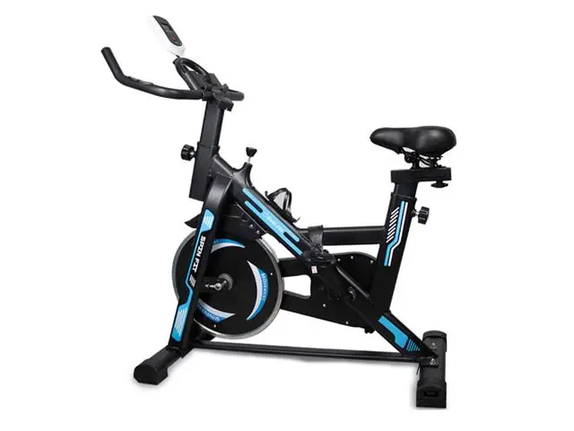 Bicicleta de Spinning 6 kg color negro con azul