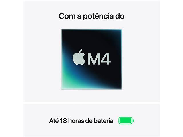 MacBook Air Apple 15.3" M4 GPU 10 Núcleos Cam 12MP 16GB RAM 512GB Azul - 2