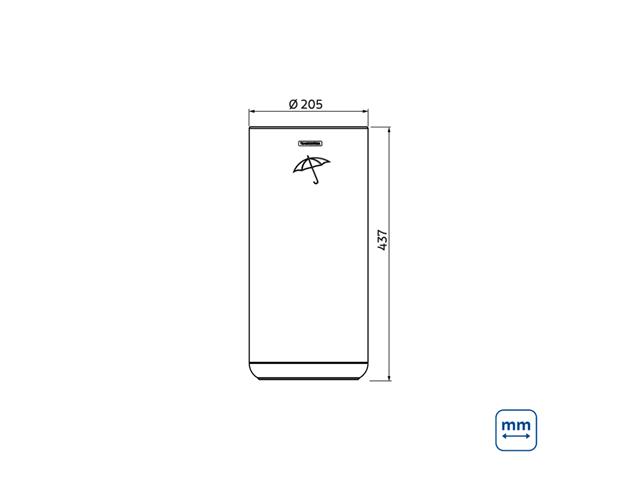 Porta Guarda-chuva Tramontina Pluvia em Aço Inox Polido - 2