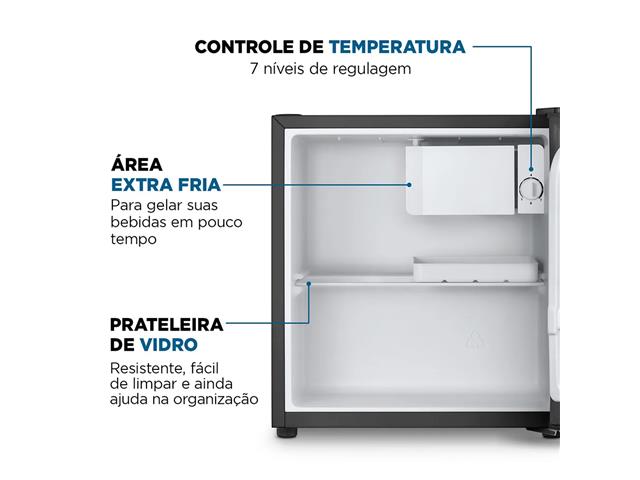 Frigobar Mondial 46L Porta Reversível Preto 110V - 2