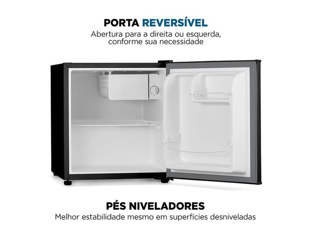 Frigobar Mondial 46L Porta Reversível Preto 110V - 4