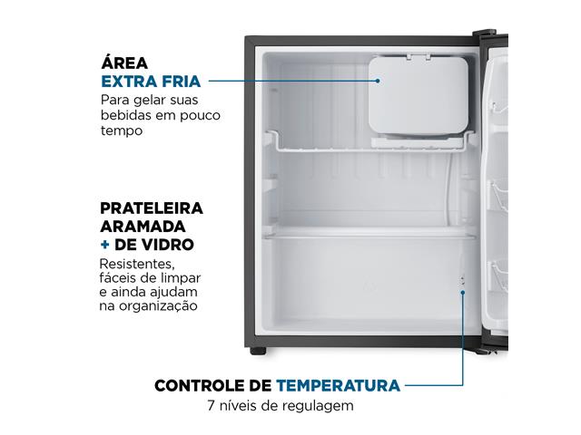 Frigobar Mondial 73L Porta Reversível Preto 110V - 3