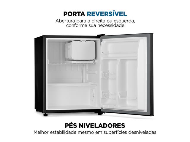 Frigobar Mondial 73L Porta Reversível Preto 110V - 7