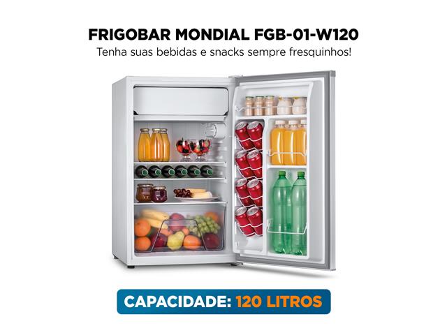 Frigobar Mondial 120L Porta Reversível Branco 110V - 1