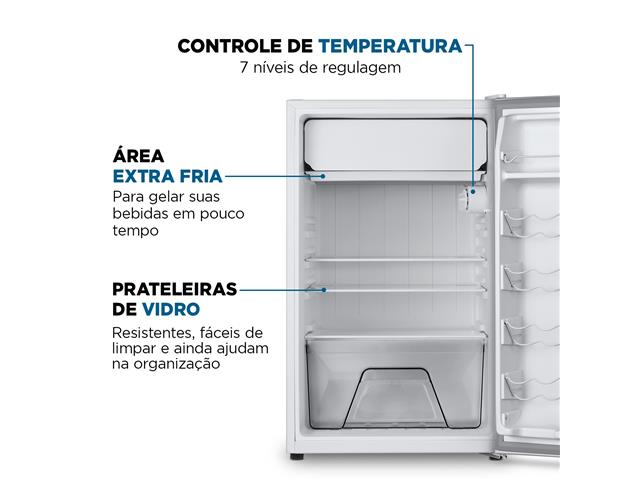 Frigobar Mondial 120L Porta Reversível Branco 110V - 3
