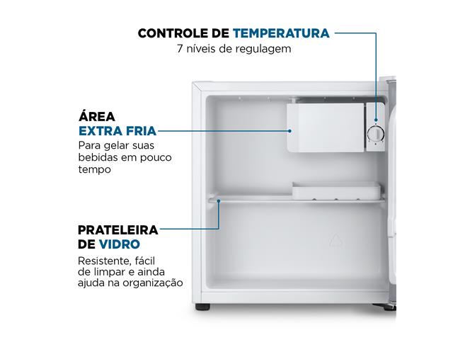 Frigobar Mondial 46L Porta Reversível Branco 110V - 1