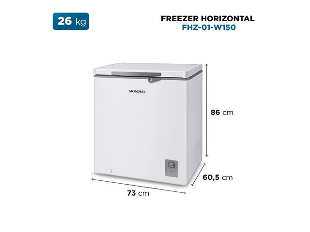 Freezer Horizontal 150L Mondial Branco 110V - 4