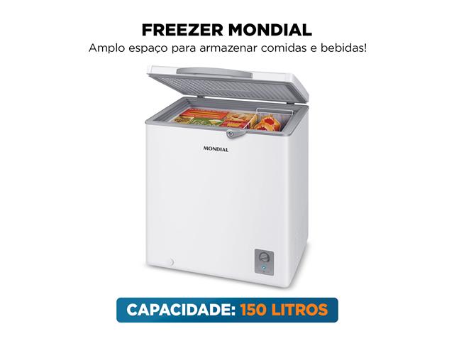 Freezer Horizontal 150L Mondial Branco 220V - 1