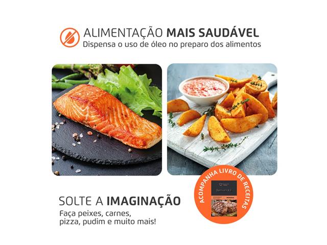 Fritadeira Air Fryer Forno Oven 12L Mondial Vermelho/Inox 2000W 110V - 4