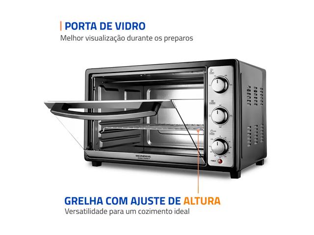 Forno Elétrico 52L Grand Family II Mondial Preto/Inox 1800W 110V - 5