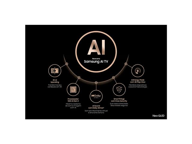 Smart TV Samsung AI Neo QLED 4K 55" Polegadas 55QN85DA 2024 - 2