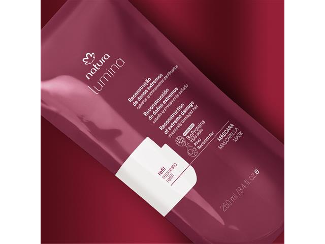 Natura  Lumina Cabelos Quimicamente Danificados  Refil Mascara 250Ml - 1