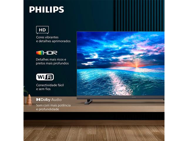 Smart TV Philips 32" HD Google TV - Wi-Fi, HDMI - 6