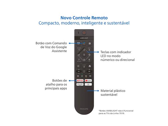 Smart TV Philips 50" 4K UHD Google TV - HDR, Wi-Fi - 5