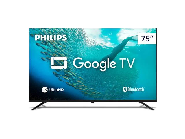 Smart TV Philips 75" 4K UHD Google TV - HDR, Wi-Fi