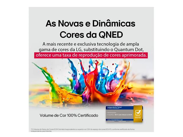 Smart TV LG 65" 4K QNED WebOS 25 - HDR, Wi-Fi - 5