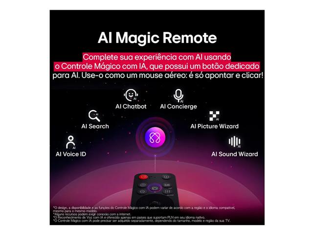 Smart TV LG 65" 4K QNED WebOS 25 - HDR, Wi-Fi - 7