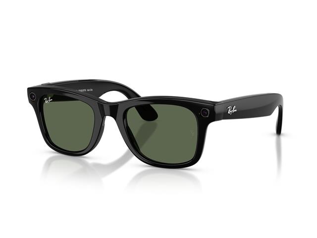 Óculos Ray-Ban Meta Wayfarer Shiny Black | G15...