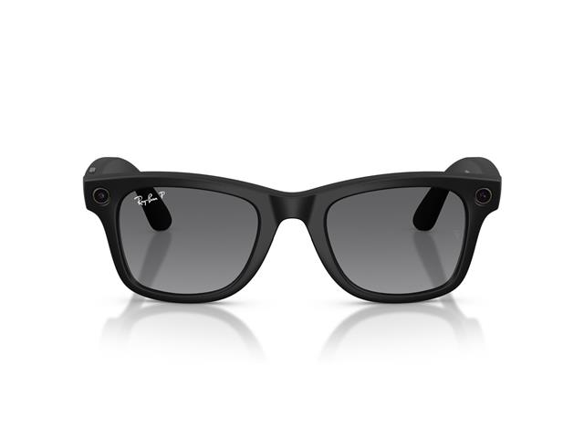 Óculos Ray-Ban Meta Wayfarer Matte Black | Polar Gradient Graphite - 1