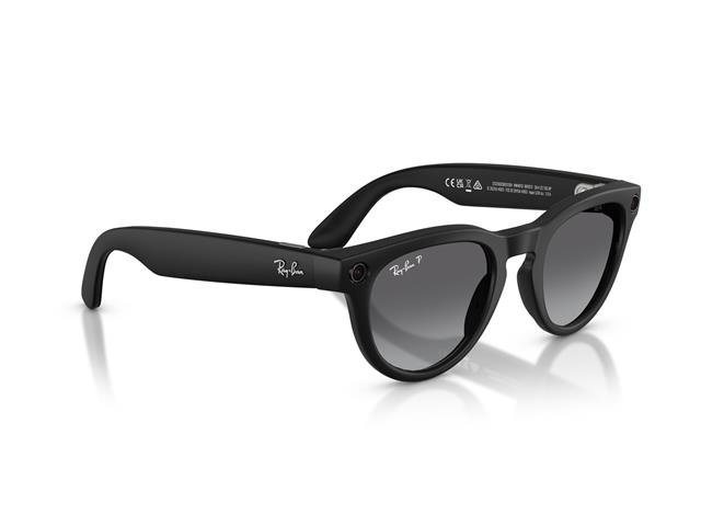 Óculos Ray-Ban Meta Headliner Matte Black | Polar Gradient Graphite - 1