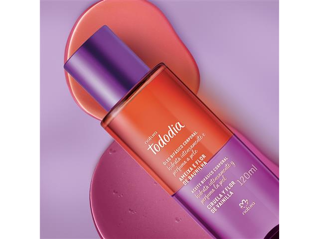 Óleo Bifásico Corporal Tododia Ameixa e Flor de Baunilha Natura 120ml - 1