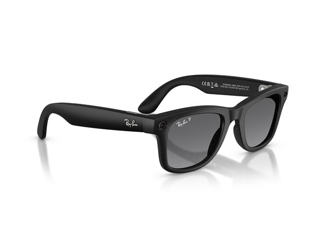 Óculos Ray-Ban Meta Wayfarer Matte Black | Polar Gradient Graphite - 2