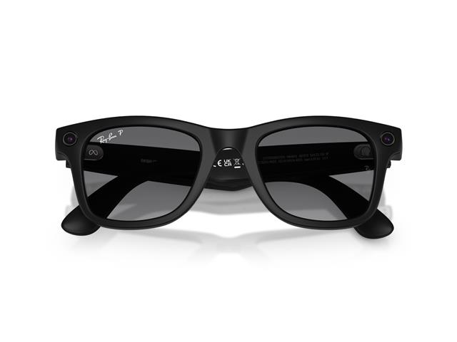 Óculos Ray-Ban Meta Wayfarer Matte Black | Polar Gradient Graphite - 3