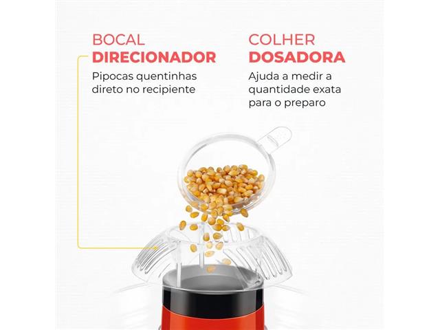 Pipoqueira Elétrica Mondial PP-05 Pop Bowl Red 110V - 4