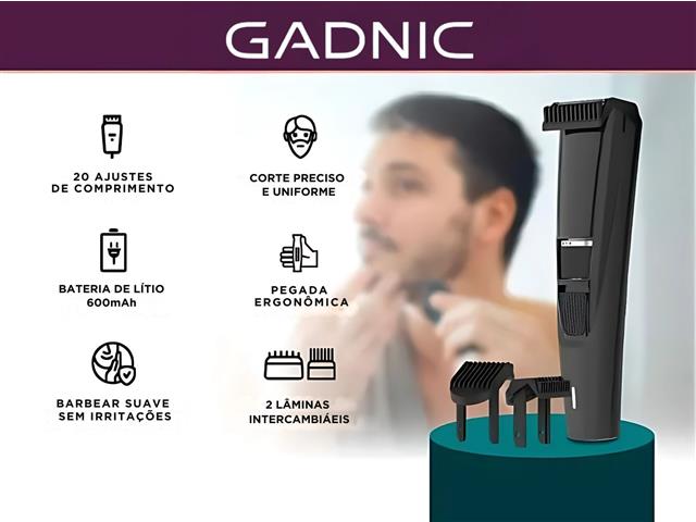 Aparador De Pelos Gadnic Barbeador Elétrico Sem Fio Usb - 1