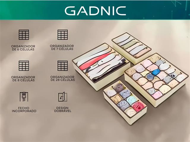 Kit 4 Colmeias Organizadoras de Gaveta Gadnic Com Divisórias - 1