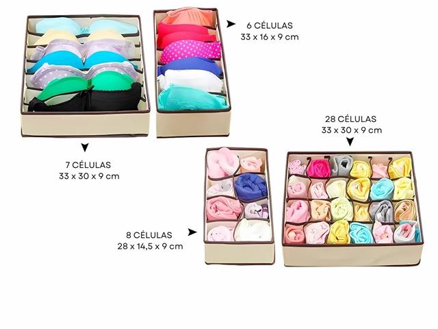 Kit 4 Colmeias Organizadoras de Gaveta Gadnic Com Divisórias - 5